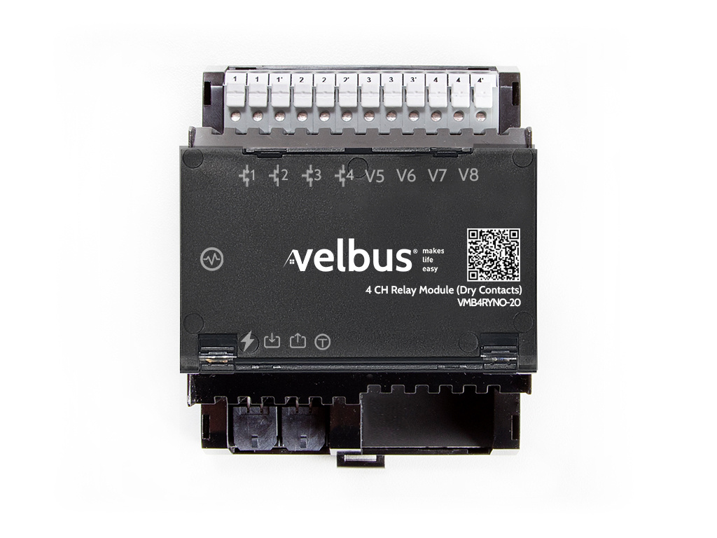 [VMB4RYNO-20] Four-channel relay module with potential-free outputs